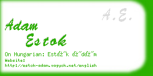 adam estok business card